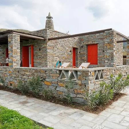 The Fiery Red House, Close To The Beach In The Area Of Otzia On The Island Of Kea Ioulis