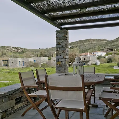 The Fiery Red House, Close To The Beach In The Area Of Otzia On The Island Of Kea Ioulis